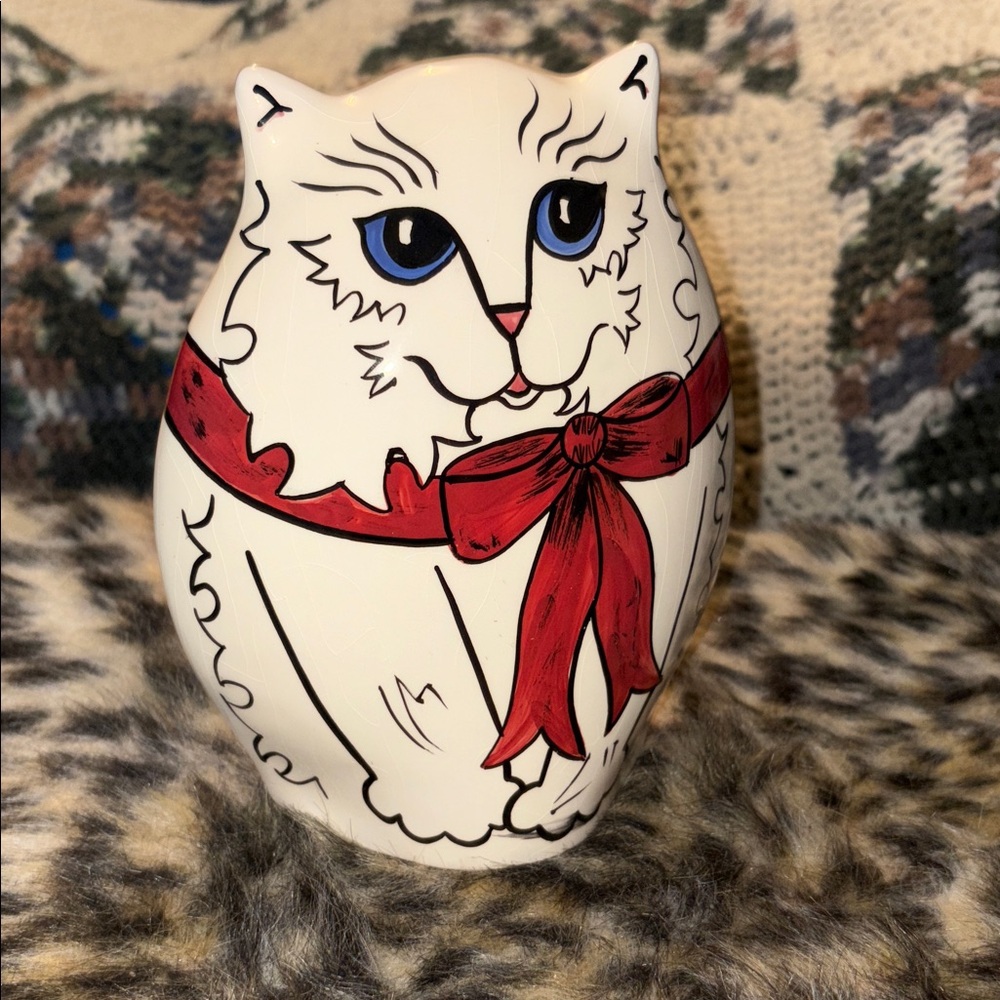 🆕CATS BY NINA Fluffy Cat Vase, OS